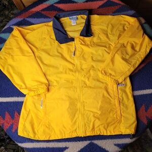 Pendleton Originals Nylon Windbreaker Jacket Mens Medium Yellow Rain Coat Zip Up
